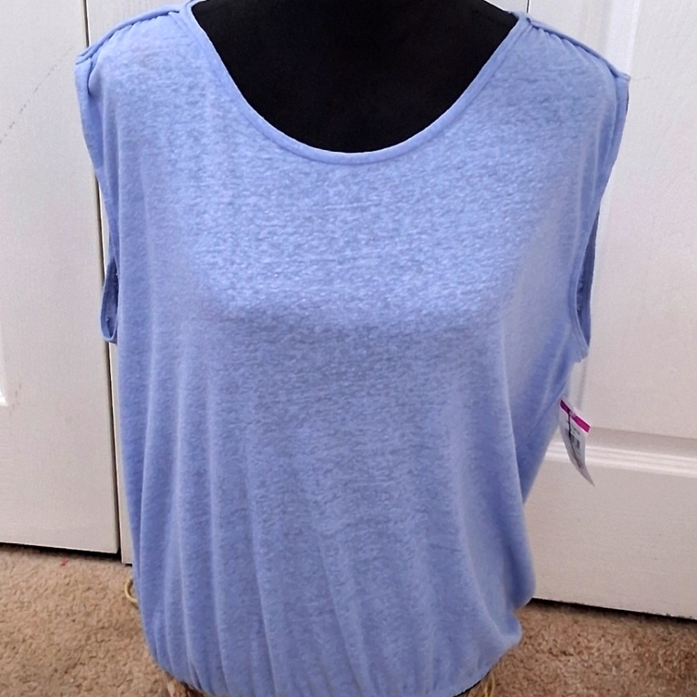 NWT Max Studio Linen Blend Sleeveless Top     Size M